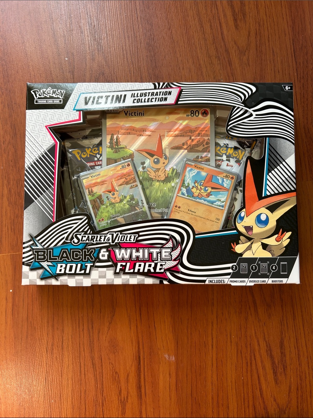 Pokemon Victini Illustration Collection Box - Black, White & Orange